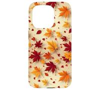 Custodia per iPhone 15 Pro Modello di stampa con foglie autunnali