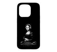 Custodia per iPhone 15 Pro Mona Lisa DJ Cuffie Giradischi Mixer Musica Parodia Arte