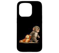 Custodia per iPhone 15 Pro Monkey Punch Baby Macaque Little Punch Big Cute Love peluche