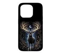 Custodia per iPhone 15 Pro Moonlit Mystic Deer Fantasy Foresta Grafica