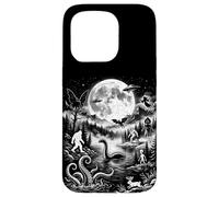 Custodia per iPhone 15 Pro Mostri leggendari sotto la luna Folklore Paranormale