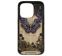 Custodia per iPhone 15 Pro Moth Sun Dark Gothic Crescent Moon Skull