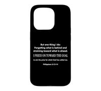 Custodia per iPhone 15 Pro Motivational Christian Bible Verse Philippians 3 13-14 Faith
