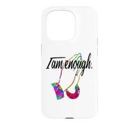 Custodia per iPhone 15 Pro MOTIVATIONAL " I AM ENOUGH " Colorful Praying Hands