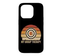 Custodia per iPhone 15 Pro My Group Therapy - Set di tiro con bersaglio divertente, stile retrò, tramonto