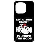 Custodia per iPhone 15 Pro My Other Heart Is Under The Hood Quote