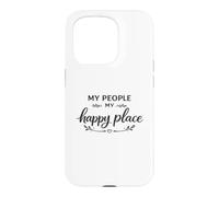 Custodia per iPhone 15 Pro My People My Happy Place Amicizia Famiglia Amore