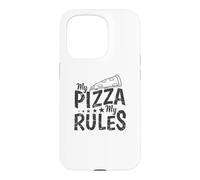 Custodia per iPhone 15 Pro My Pizza My Rules Italiano e Formaggio
