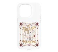 Custodia per iPhone 15 Pro My Therapy Is Mahjong Player Tile Game Art