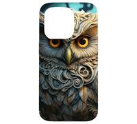 Custodia per iPhone 15 Pro Mystical Fantasy Owl - Magico bosco Steampunk Art