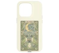 Custodia per iPhone 15 Pro Mystical Pug Howling at The Moon Tarocchi Card Art Dog Amante