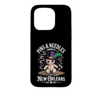 Custodia per iPhone 15 Pro Mystical Voodoo Doll New Orleans Pins and Needles Art