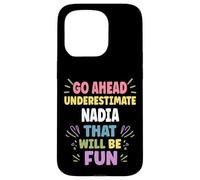 Custodia per iPhone 15 Pro NADIA Personalized Women's Gift Custom NADIA