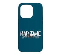 Custodia per iPhone 15 Pro Nap Time Is My Happy Hour Tapiro sonnacchioso e accogliente