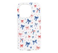 Custodia per iPhone 15 Pro Nastro Americano Estetico Archi Rosso Bianco E Blu