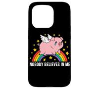 Custodia per iPhone 15 Pro Nessuno crede in me Stelle di maiale alato