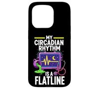 Custodia per iPhone 15 Pro Night Shift Nurse Circadian Rhythm Flatline Humor