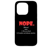 Custodia per iPhone 15 Pro No Definizione Meme Rifiuto Piatto Rifiuto Ultimo NO