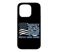 Custodia per iPhone 15 Pro Nobody Fights Alone Guerriero del cancro alla prostata Azzurro