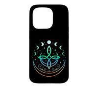 Custodia per iPhone 15 Pro Nodo Celtico Luna Simboli Elementi Terra Aria Acqua
