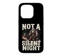 Custodia per iPhone 15 Pro Non è una notte silenziosa - Babbo Natale divertente e duro