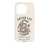 Custodia per iPhone 15 Pro Non lasciare mai che lo stesso serpente ti morda due volte rosa serpente