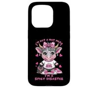 Custodia per iPhone 15 Pro Non sono un disastro, sono una Spicy Disaster Pink Highland Cow