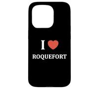 Custodia per iPhone 15 Pro Nourriture Roquefort fromage Humour i love Roquefort