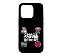 Custodia per iPhone 15 Pro Nurse Life Chaos Coffee Repeat ER Medical