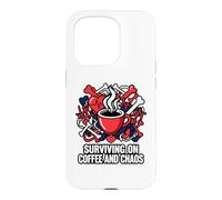 Custodia per iPhone 15 Pro Nurse Life Surviving On Coffee And Chaos ER