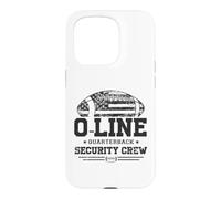 Custodia per iPhone 15 Pro O-Line Quarterback Security Crew Offensive football Gifts