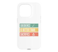 Custodia per iPhone 15 Pro Obedience is better than sacrifice Relationship VS Religion