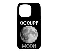 Custodia per iPhone 15 Pro Occupy Moon, Not Mars - Missione Lunare Scienza e Tecnologia