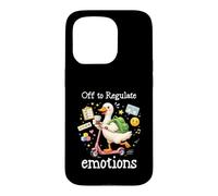 Custodia per iPhone 15 Pro Off To Regulate Emotions Duck Scooter Consigli per la salute mentale