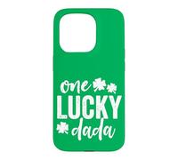 Custodia per iPhone 15 Pro One Lucky Dada, regalo per San Patrizio, colore: verde e scuro