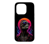 Custodia per iPhone 15 Pro Opera d'arte extraterrestre alieno rettiliano retrò
