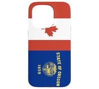Custodia per iPhone 15 Pro Oregon e Canada Uniti nelle Radici