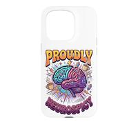 Custodia per iPhone 15 Pro Orgogliosamente Neurospicy Cervello Colorato ADHD Neurodiversità Gioia