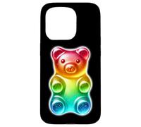 Custodia per iPhone 15 Pro Orsetto gommoso Candy Rainbow