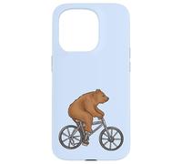 Custodia per iPhone 15 Pro Orso in bicicletta per gli amanti degli orsi in bicicletta