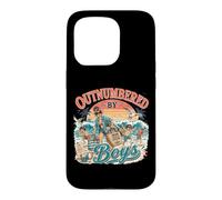 Custodia per iPhone 15 Pro Outnumbered By Boys Beach Divertente Ragazzo Mamma