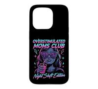 Custodia per iPhone 15 Pro Overstimulated Moms Club Retro Night Shift Edition Mama