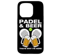 Custodia per iPhone 15 Pro Padel & Beer divertente padel ball giocatore