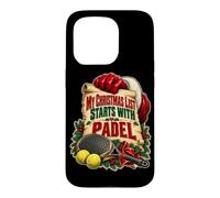 Custodia per iPhone 15 Pro Padel Natale Lista dei desideri