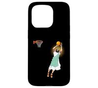 Custodia per iPhone 15 Pro Pallacanestro religioso Gesù Christian Humor Tre Point Shot