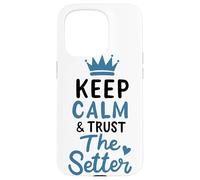 Custodia per iPhone 15 Pro Pallavolo Keep Calm And Trust The Setter Giocatore Pallavolo