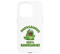 Custodia per iPhone 15 Pro Papa-saurus Funny Cute Dinosaur Family Titoli