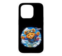 Custodia per iPhone 15 Pro Paracadutismo Carino Coraggioso Teddy Bear Adventure Forme Mania