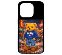 Custodia per iPhone 15 Pro Paris Teddy Bear Street Stories Illustration Graphic Designs