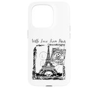 Custodia per iPhone 15 Pro Paris With Love from Paris France French Postcard